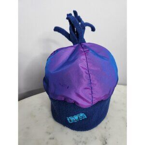 Vintage US Ski Team Bula USA Made Medium Tassel Beanie Hat Cap 1990s BluePurple